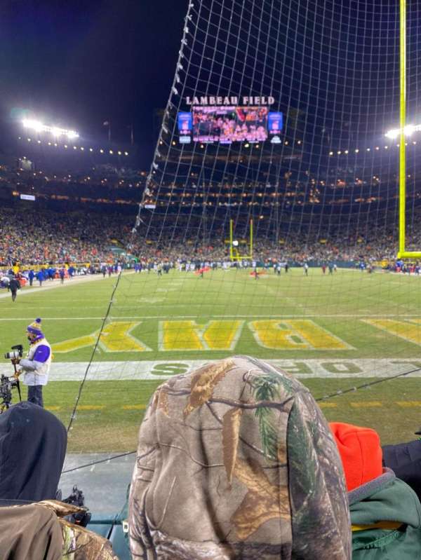 Lambeau Field, bloc: 101, rangée: 3, place: 11