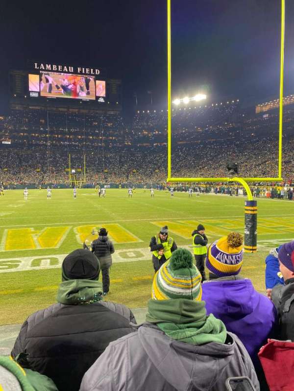 Lambeau Field, bloc: 101, rangée: 3, place: 12