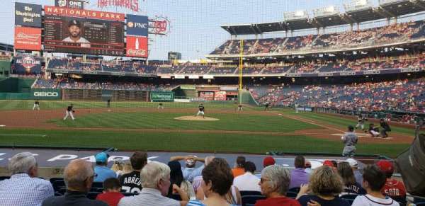 Nationals Park, bloc: 117, rangée: M, place: 6