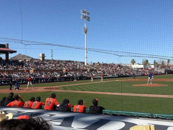 Scottsdale Stadium, bloc: 114, rangée: F, place: 9