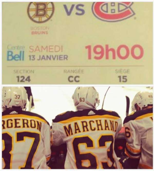 Centre Bell, bloc: 124, rangée: CC, place: 15