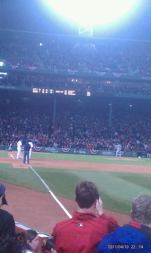 Fenway Park, bloc: Right Field Box 7, rangée: b, place: 8