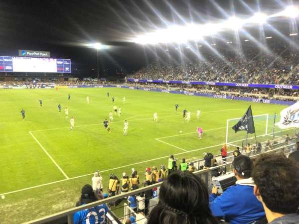 PayPal Park, bloc: 115, rangée: 5, place: 12