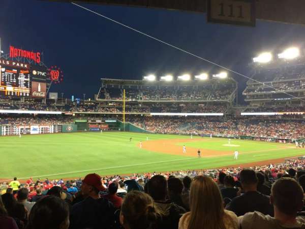 Nationals Park, bloc: 111, rangée: TY, place: 14