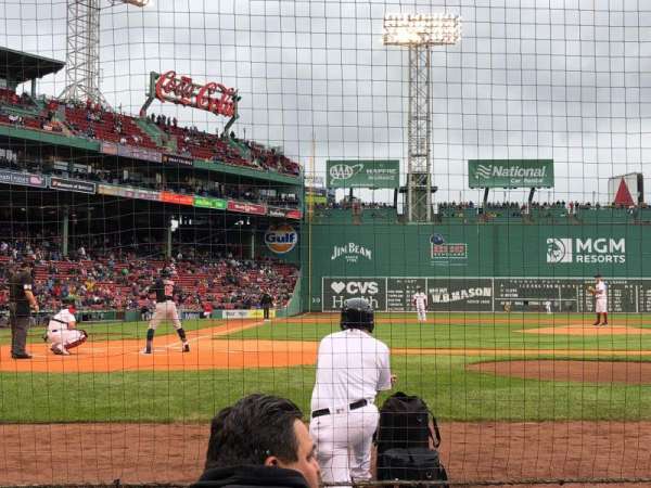 Fenway Park, bloc: Field Box 35, rangée: AAA, place: 4