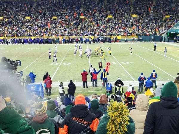 Lambeau Field, bloc: 126, rangée: 16, place: 4