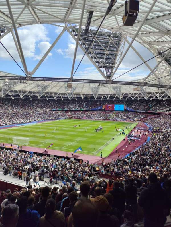 London Stadium, bloc: 255, rangée: 50, place: 720