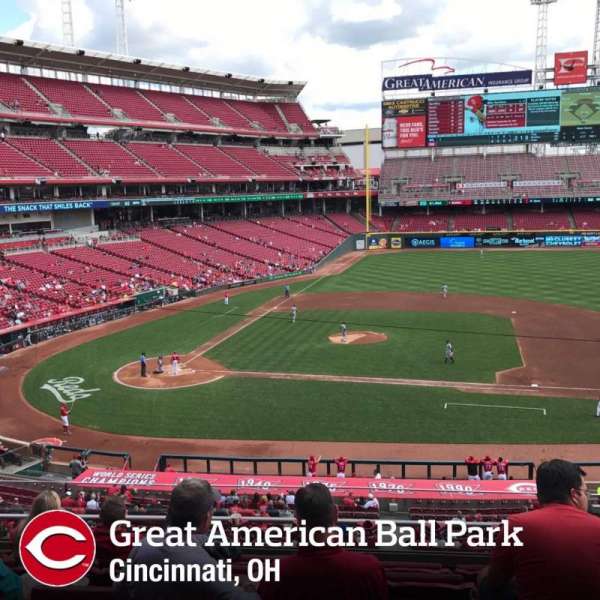 Great American Ball Park, bloc: 302, rangée: F, place: 9