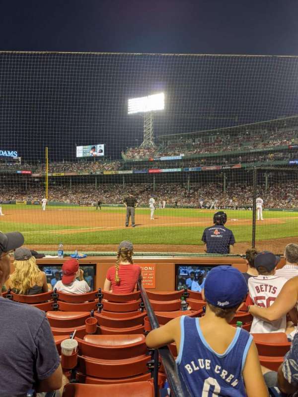 Fenway Park, bloc: Field Box 73, rangée: C, place: 1