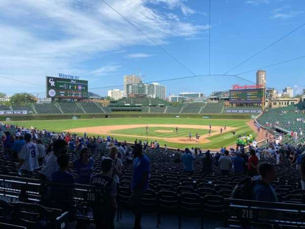 Wrigley Field, bloc: 216, rangée: 4, place: 1
