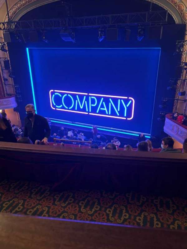 Bernard B. Jacobs Theatre, bloc: Mezzanine R, rangée: E, place: 10