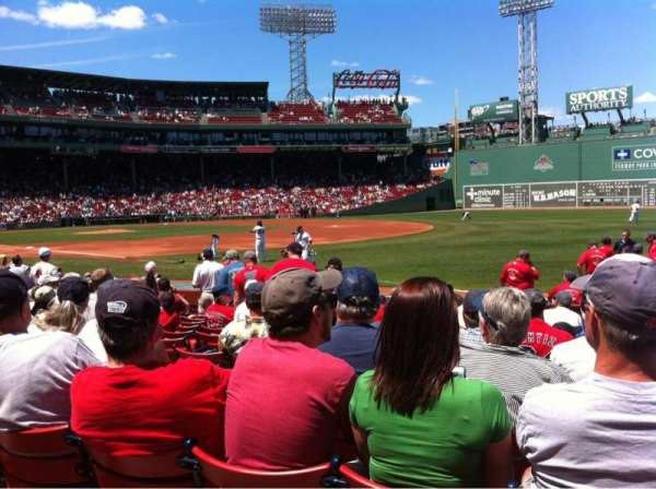 Fenway Park, bloc: Field Box 9, rangée: K, place: 2