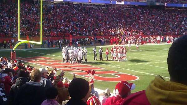 Arrowhead Stadium, bloc: 107, rangée: 16, place: 13
