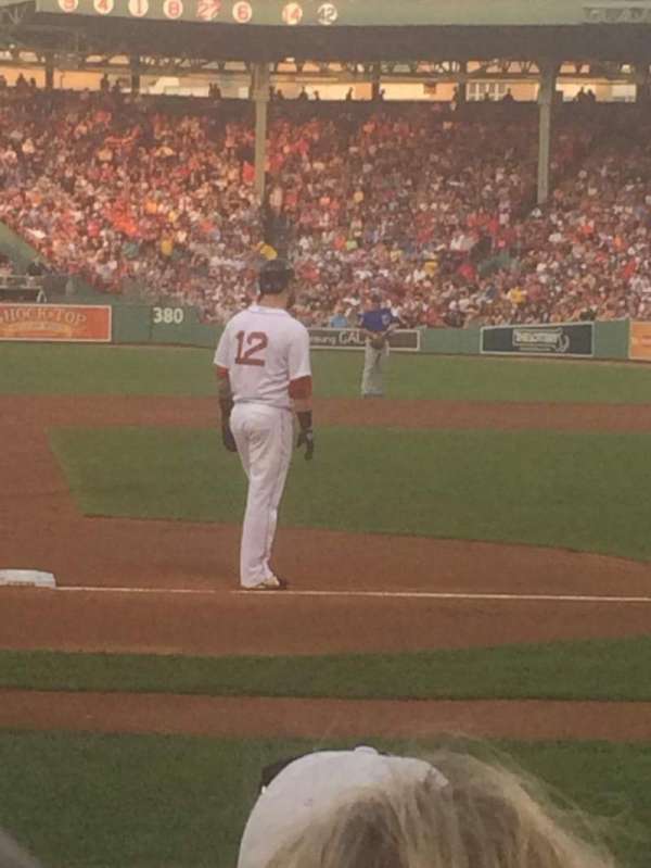 Fenway park, bloc: Field Box 63, rangée: F, place: 3
