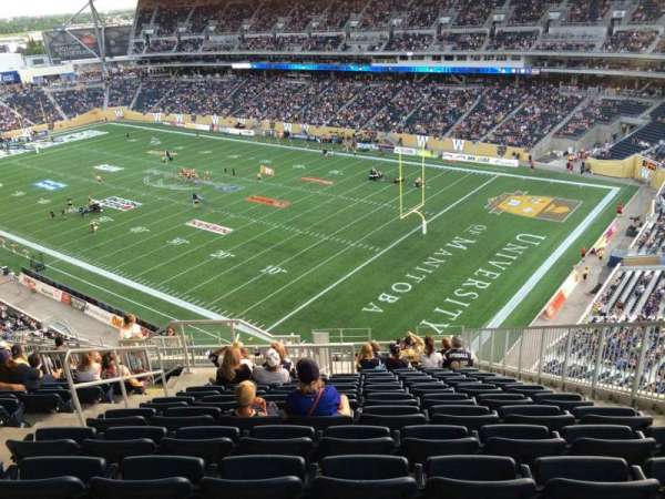 Princess Auto Stadium, bloc: 201, rangée: 23, place: 5