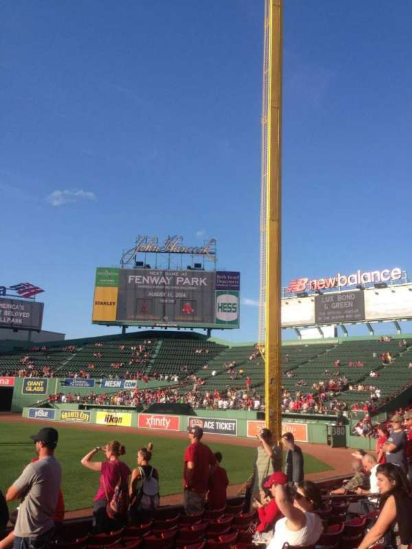 Fenway Park, bloc: Right Field Box 94, rangée: BB, place: 19