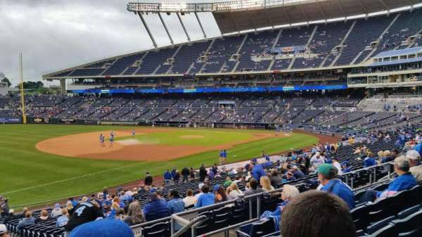 Kauffman Stadium, bloc: 213, rangée: EE, place: 12