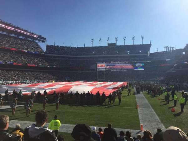 Lincoln Financial Field, bloc: 131, rangée: 4, place: 1
