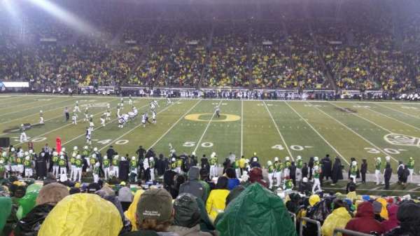 Autzen Stadium, bloc: 11, rangée: 27, place: 1