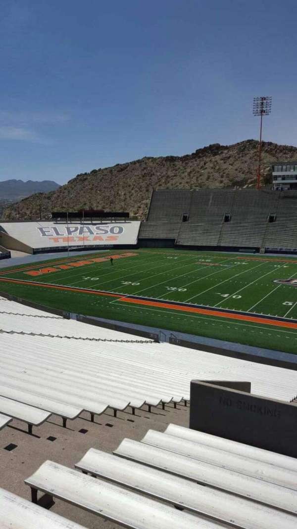 Sun Bowl Stadium, bloc: 21, rangée: 45, place: 27