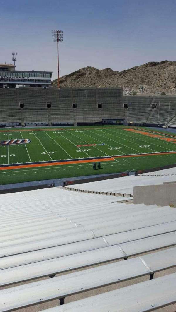 Sun Bowl Stadium, bloc: 22, rangée: 44, place: 12
