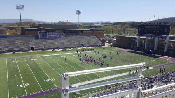 Bridgeforth Stadium, bloc: 310, rangée: b, place: 1