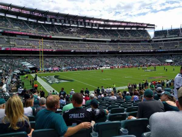 Lincoln Financial Field, bloc: 134, rangée: 21, place: 11