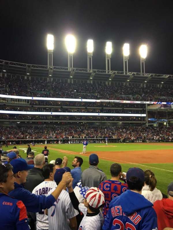 Progressive Field, bloc: 134, rangée: D, place: 4