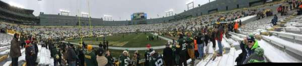 Lambeau Field, bloc: 135, rangée: 6, place: 8