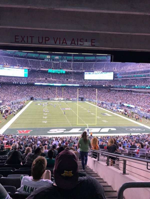 MetLife Stadium, bloc: 103, rangée: 26, place: 4