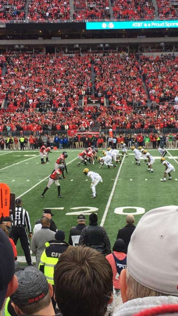 Ohio Stadium, bloc: 24aa, rangée: 5, place: 21