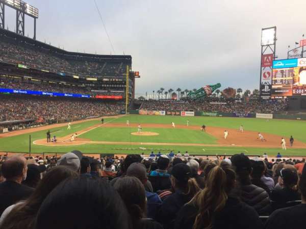 Oracle Park, bloc: 109, rangée: 31, place: 10