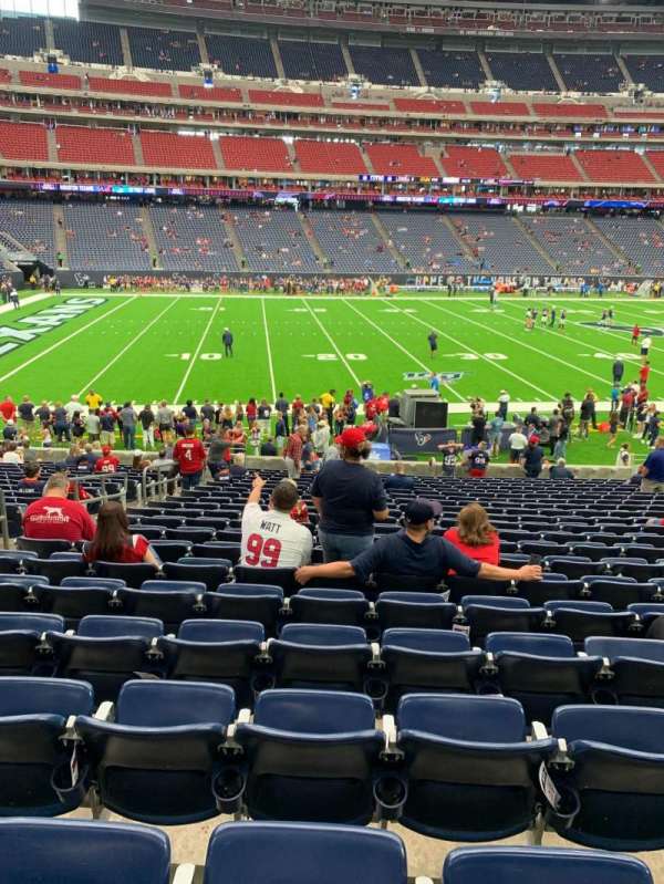 NRG Stadium, bloc: 109, rangée: W, place: 17