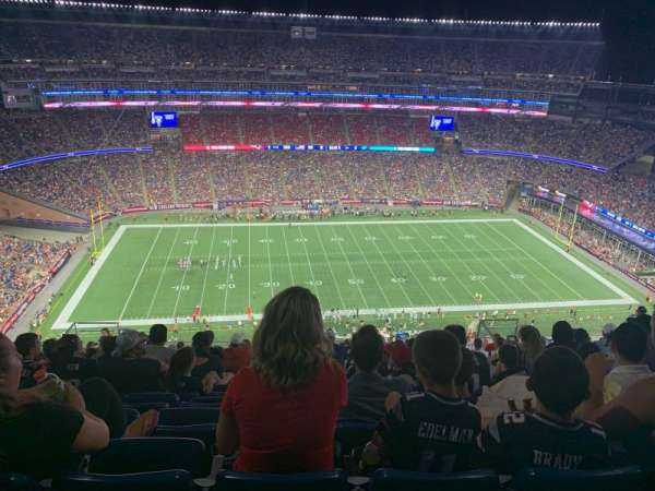 Gillette Stadium, bloc: 332, rangée: 23, place: 15