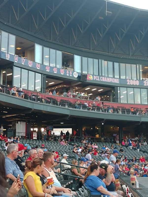 AutoZone Park, bloc: 107, rangée: E, place: 18