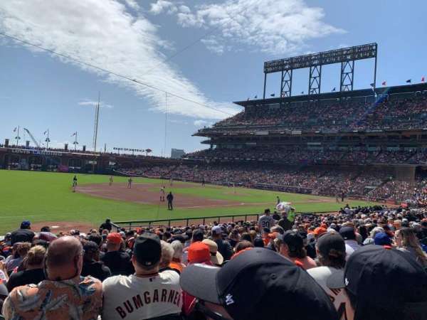 Oracle Park, bloc: 127, rangée: 20, place: 15