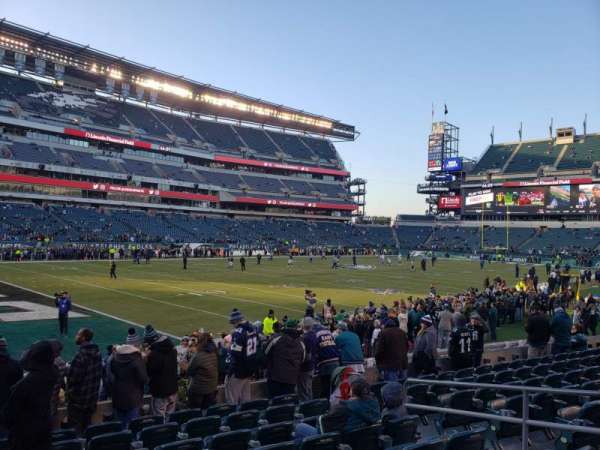 Lincoln Financial Field, bloc: 115, rangée: 9, place: 8