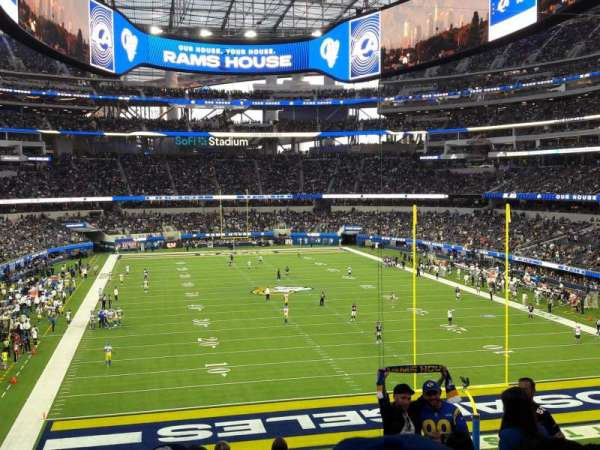 SoFi Stadium, bloc: 205, rangée: 9, place: 1