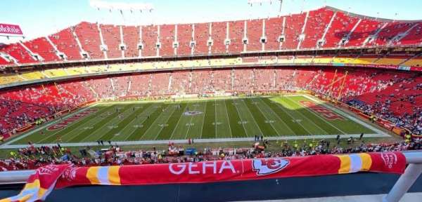Arrowhead Stadium, bloc: 323, rangée: 1, place: 7