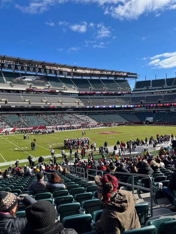 Lincoln Financial Field, bloc: 135, rangée: 23, place: 4