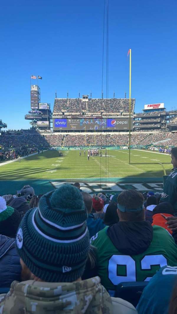 Lincoln Financial Field, bloc: 110, rangée: 15, place: 16