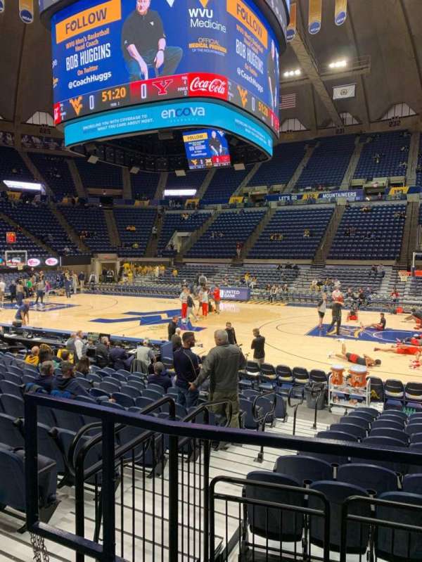 WVU Coliseum, bloc: 106, rangée: D, place: 3