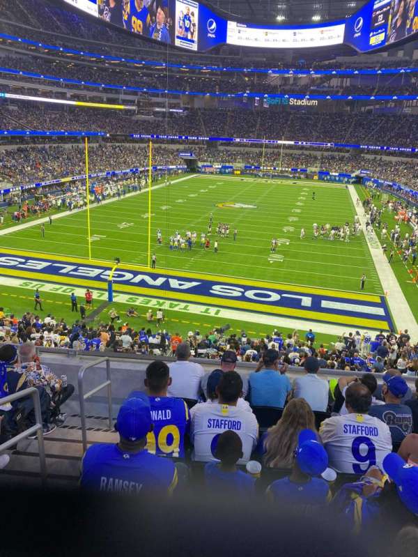 SoFi Stadium, bloc: 209, rangée: 7, place: 20