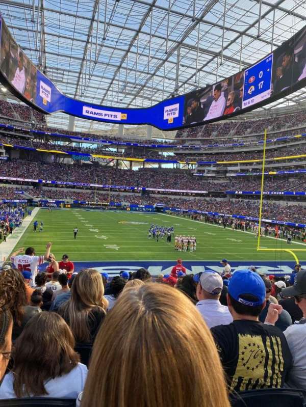 SoFi Stadium, bloc: 101, rangée: 14, place: 19