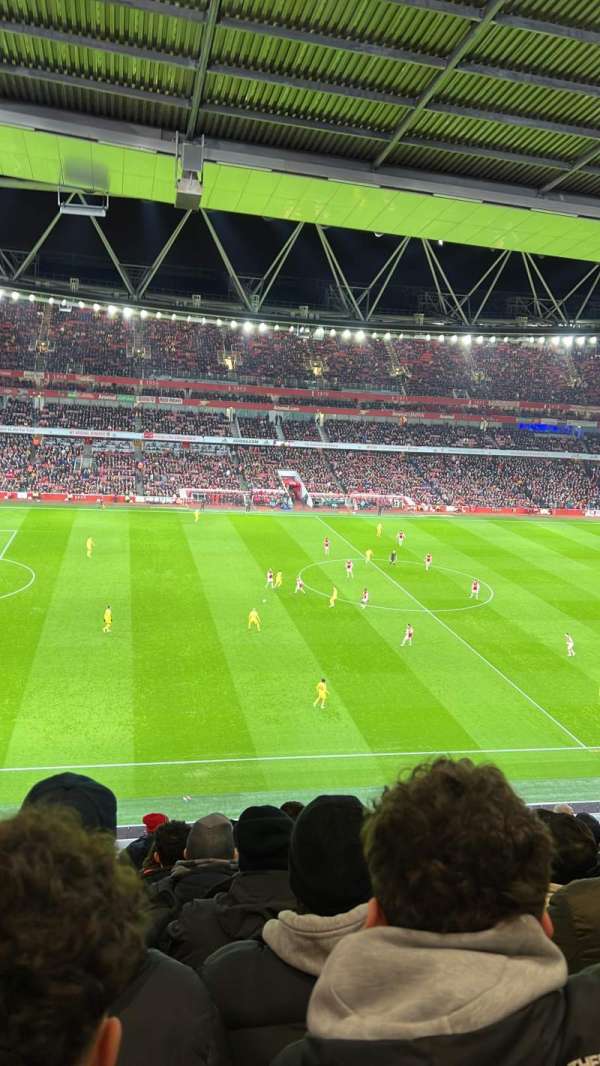 Emirates Stadium, bloc: 116, rangée: 19, place: 659
