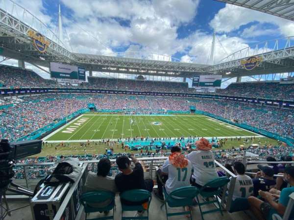 Hard Rock Stadium, bloc: 348, rangée: 5, place: 6