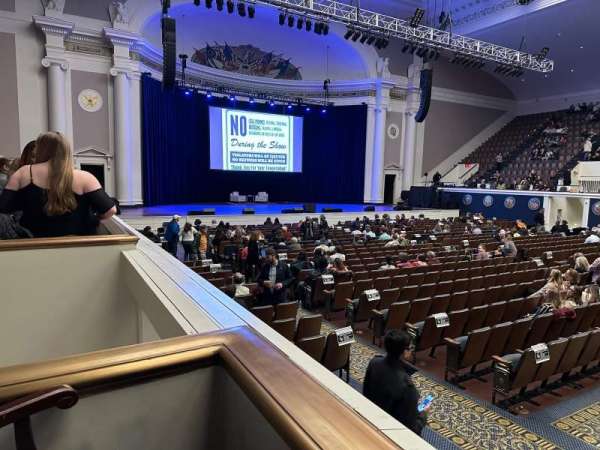 DAR Constitution Hall, bloc: Box 25, rangée: A