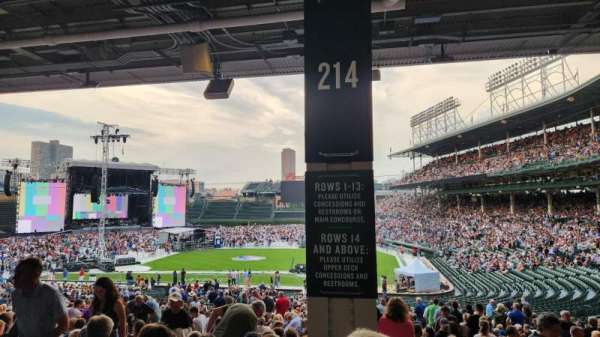 Wrigley Field, bloc: 214, rangée: 10, place: 6