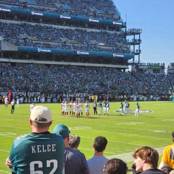 Lincoln Financial Field, bloc: 115, rangée: 9, place: 10