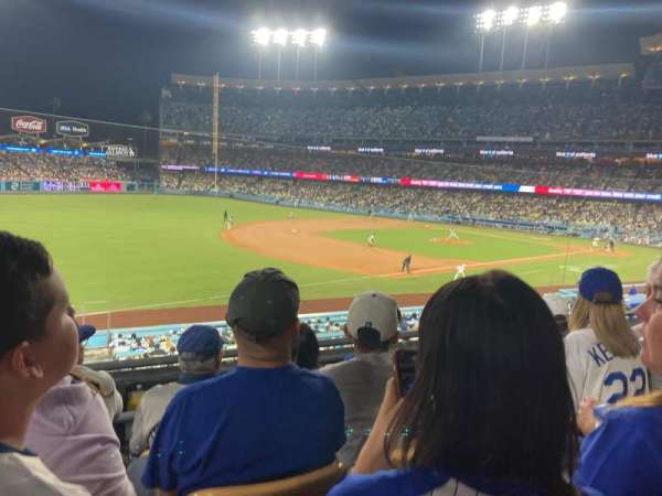 Dodger Stadium, bloc: 249 Club, rangée: D, place: 1